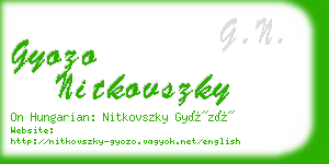 gyozo nitkovszky business card